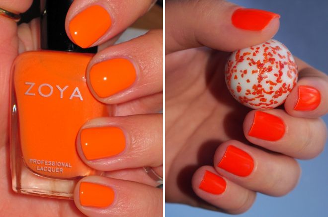 manicure neon arancio