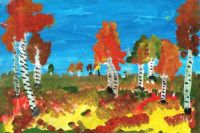 rudens peizažo piešinys vaikams 9