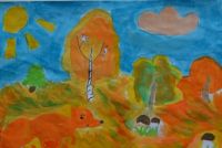 rudens peizažo piešinys vaikams 5