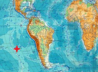Velykų sala pasaulio žemėlapyje