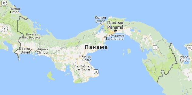 パナマの地図