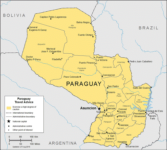 Paraguay pada peta