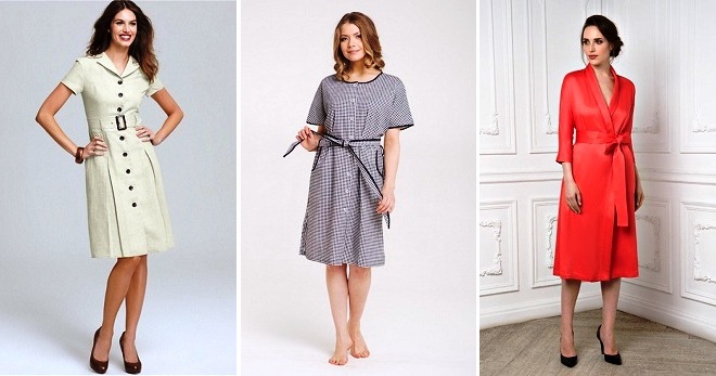 Платье халат – модные трансформации домашней одежды
