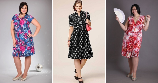 Платья из ситца для полных женщин – подборка самых модных и красивых нарядов