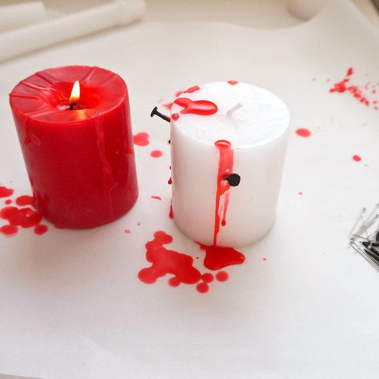 кровавые свечи для хэллоуина