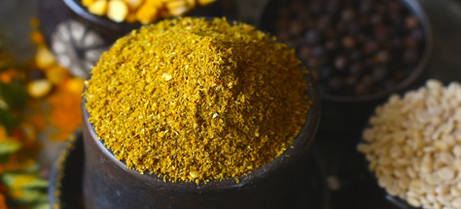 Condimento al curry - composizione