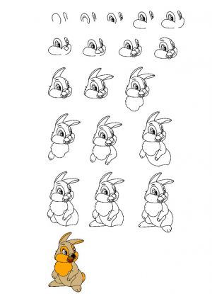 3 рисунок зайца для детей
