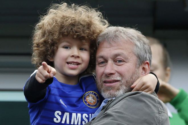 Roman Abramovich con suo figlio