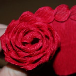 Gofruotojo popieriaus rožės11