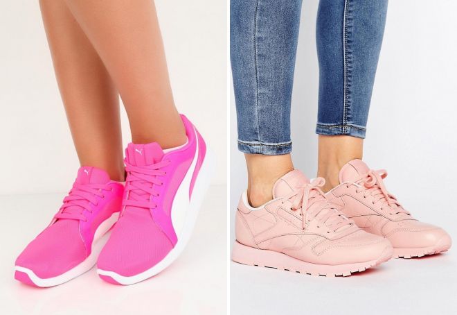 kasut merah jambu wanita
