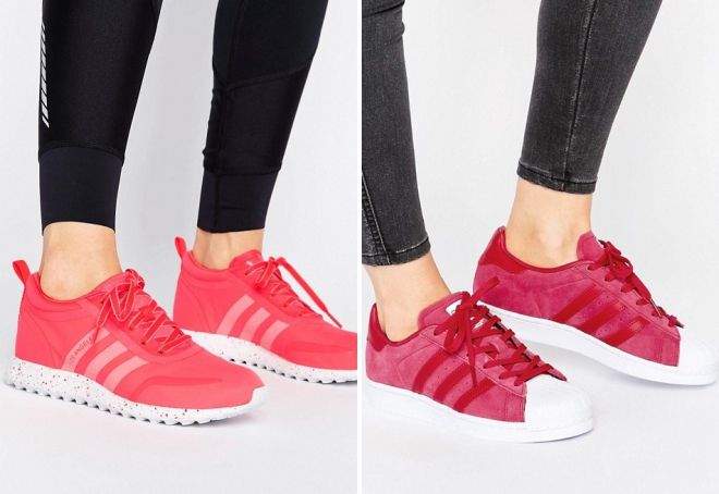 kasut merah jambu Adidas
