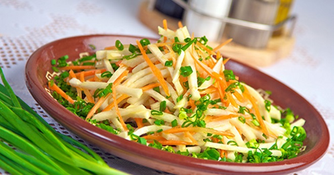 Салат из зеленой редьки - вкусные и полезные рецепты закуски на каждый день