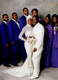 Whitney Houston vestuvių suknele 1