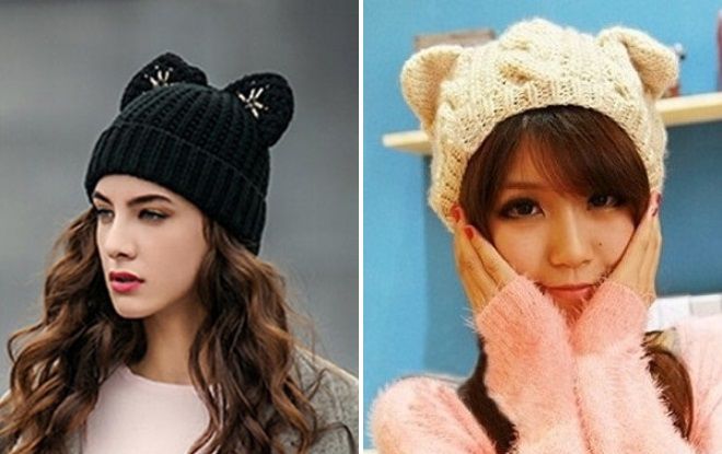 topi wanita dengan telinga kucing 2023