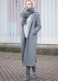 шарф под серое пальто 5