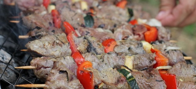 Daging lembu shish kebab
