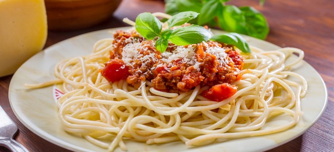 mėsos padažas, skirtas spagečiams