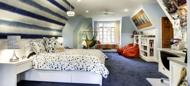 una camera da letto per un adolescente