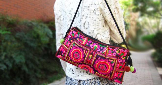 Beg dengan sulaman - pilihan gambar beg tangan bersulam yang paling cantik dan asli