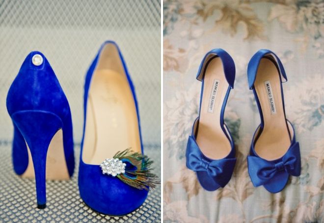 scarpe da sposa blu