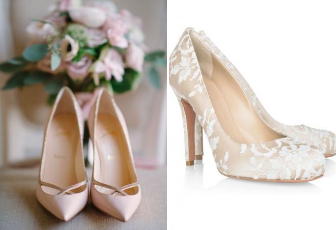 scarpe da sposa beige