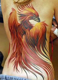 Tatuiruotė paukštis phoenix 1