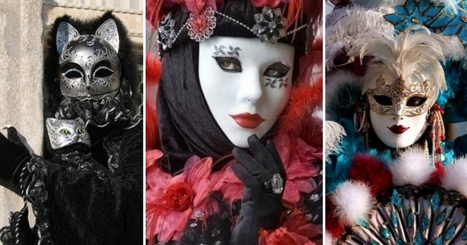 Topeng Venetian - 26 gambar topeng moden yang cantik karnival Venetian