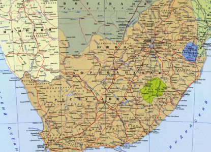 Pietų Afrikos žemėlapis