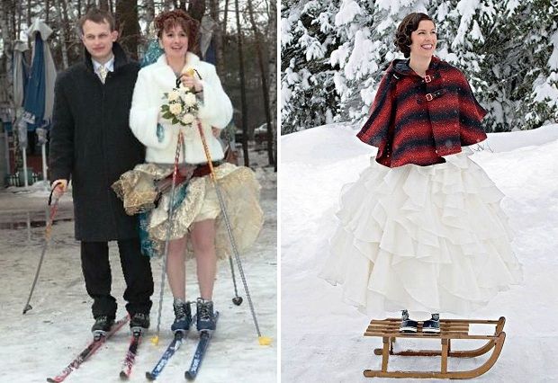 冬の結婚式のphotosession14